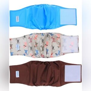 Washable Belly Band for Male Dogs (M, 13"-16" Waist)